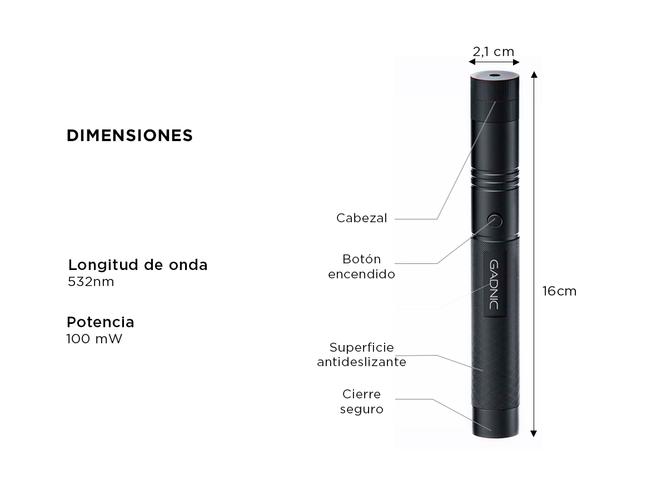 Puntero Láser Gadnic P-LASER 3 Modos Inalámbrico - 4