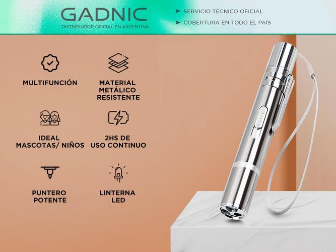 Puntero Láser Multifuncional Gadnic Recargable LED UV Para Mascotas - 1