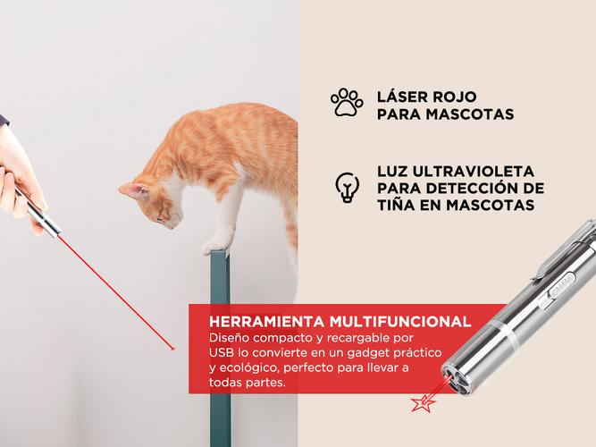 Puntero Láser Multifuncional Gadnic Recargable LED UV Para Mascotas - 2