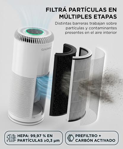 Purificador De Aire Gadnic H13 HEPA Carbon Activado UV C Anionizador 18W CADR 170 A 200m3h Hasta 35m2 - 2