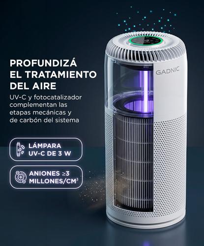 Purificador De Aire Gadnic H13 HEPA Carbon Activado UV C Anionizador 18W CADR 170 A 200m3h Hasta 35m2 - 3