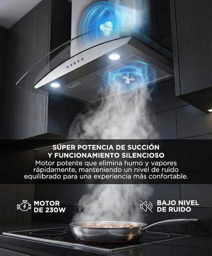 Campana Extractora De Cocina Cuk By Gadnic CSSV 230W 3 Velocidades Luces LED - 5