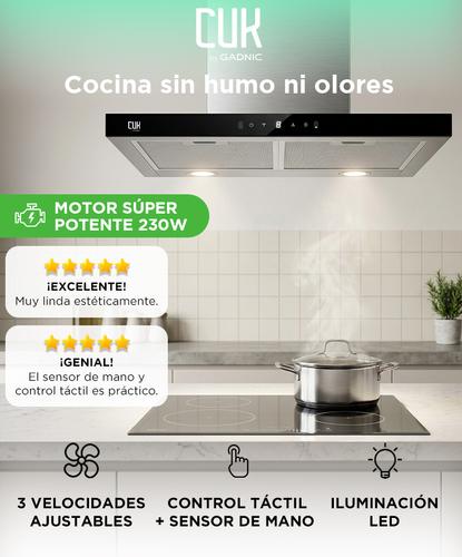 Campana Extractora De Cocina Cuk By Gadnic SIL 230W Control Táctil  Sensor de Mano Luces LED - 1
