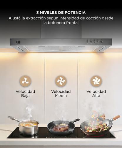 Campana Extractora de Cocina Cuk By Gadnic SIL 65W Botonera Frontal 3 Velocidades Luces LED - 4