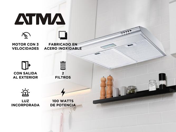  Purificador Extractor de Cocina Atma 60cm Acero Inoxidable - 1