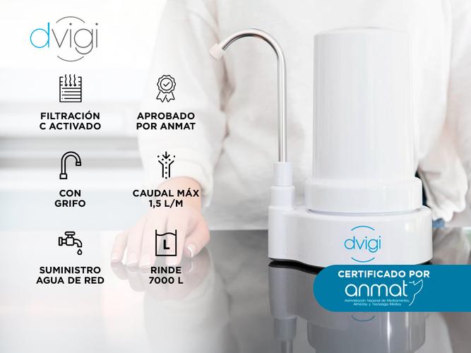 Purificador de Agua Filtro Dvigi Compact 7000 Litros Anmat - 1