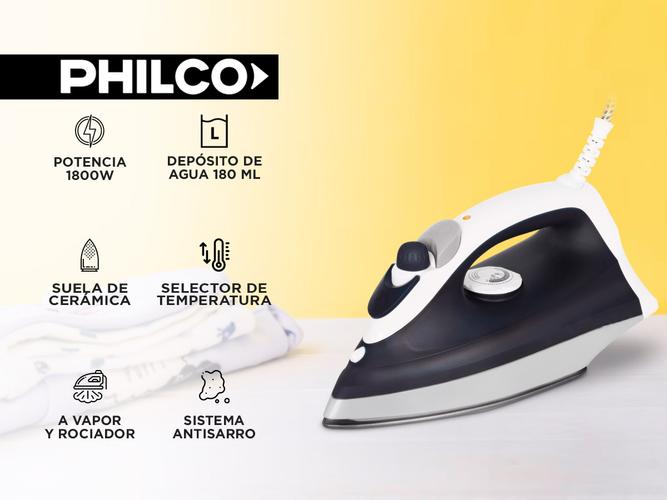 Plancha A Vapor Philco Pvp2339pi 1800w Suela Cerámica - 1