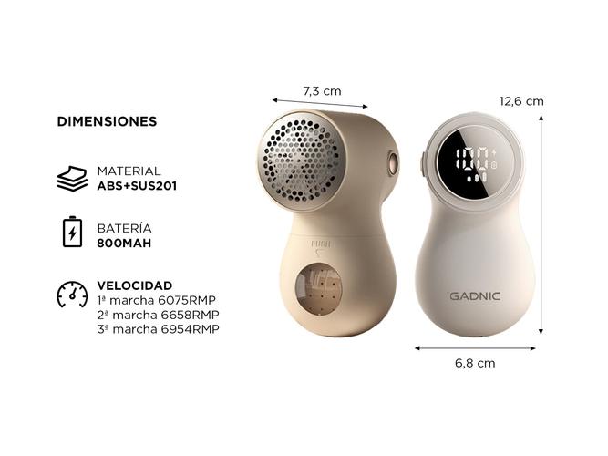 Quita Pelusa Recargable Gadnic con Display Inteligente - 3