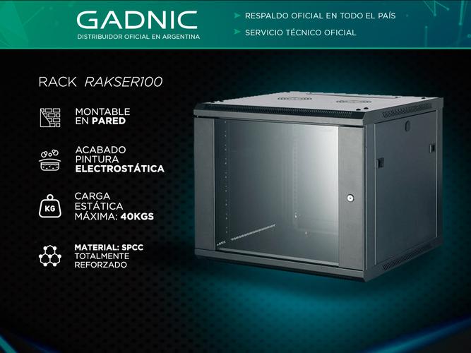 Rack de Servidores Gadnic RAKSER100 Para Pared - 1