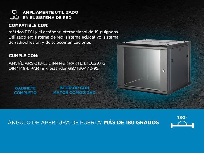 Rack de Servidores Gadnic RAKSER100 Para Pared - 3