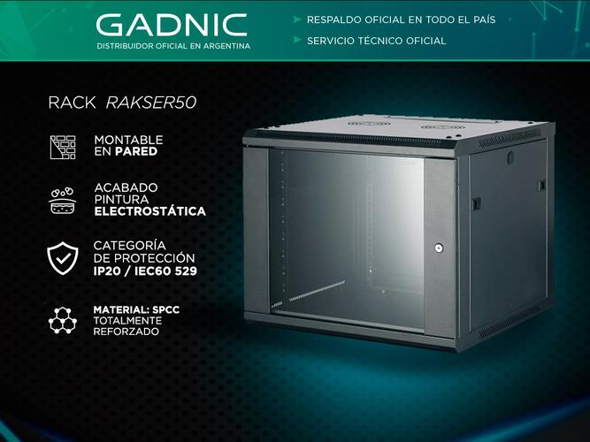 Rack de Servidores Gadnic RAKSER50 Gabinete Para Pared - 1