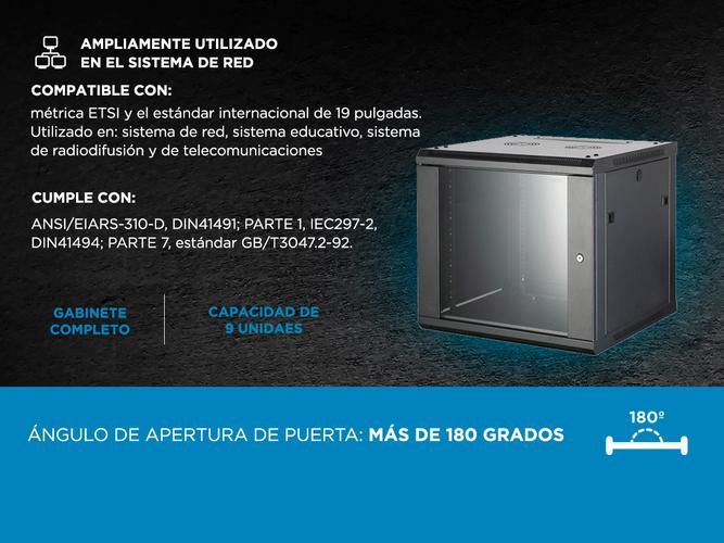 Rack de Servidores Gadnic RAKSER50 Gabinete Para Pared - 3