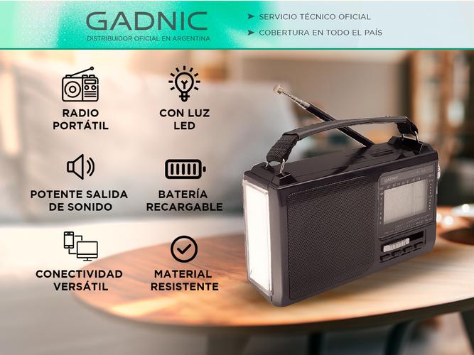 Radio Portatil BT GADNIC Inalámbrica AM/FM Con Linterna   - 1