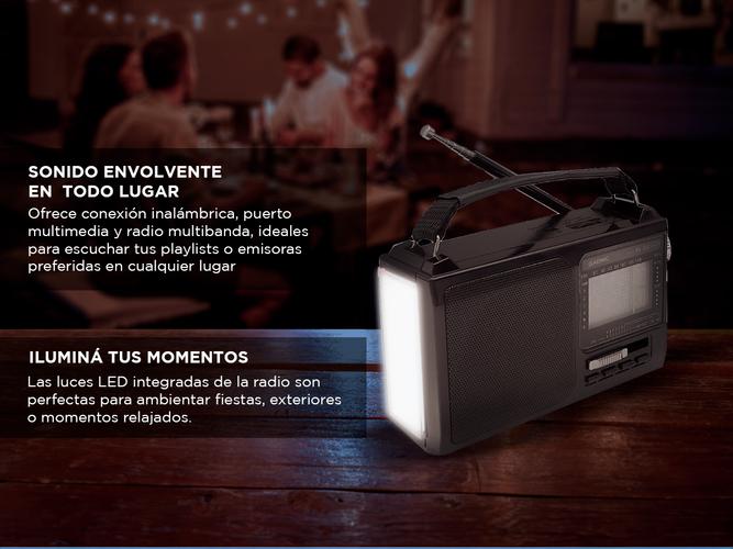 Radio Portatil BT GADNIC Inalámbrica AM/FM Con Linterna   - 2