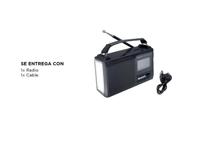 Radio Portatil BT GADNIC Inalámbrica AM/FM Con Linterna   - 4