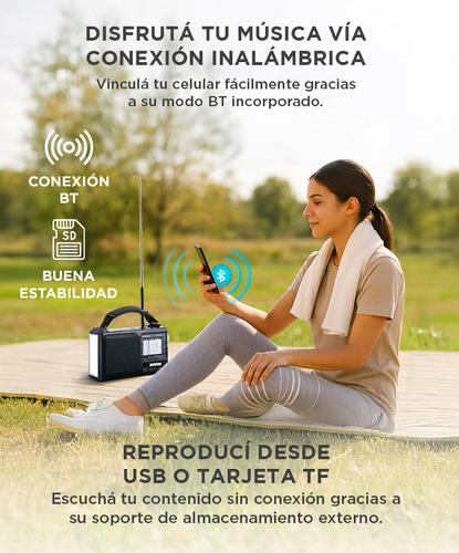 Radio Portatil BT GADNIC Inalámbrica AM/FM Con Linterna   - 2