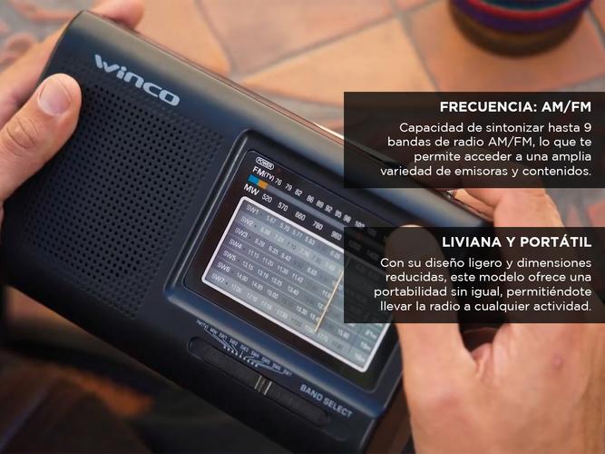 Radio Portátil de Mano Winco W2005 Dual 9 Bandas AmFm - 2