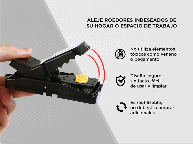 Trampa para Roedores Gadnic KMSL-91 Muy Seguro Ideal Rata Ratones - 2