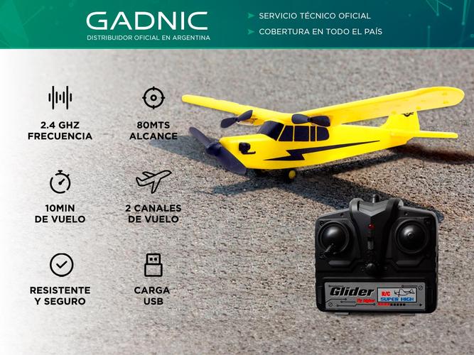 Avion A Radio Control Remoto Rc Piper J3 2.4Ghz Ideal para Aprender - 1