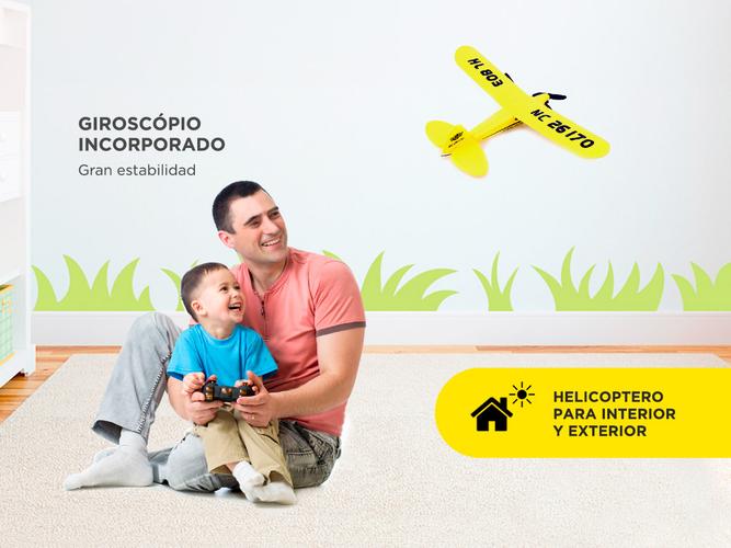 Avion A Radio Control Remoto Rc Piper J3 2.4Ghz Ideal para Aprender - 4
