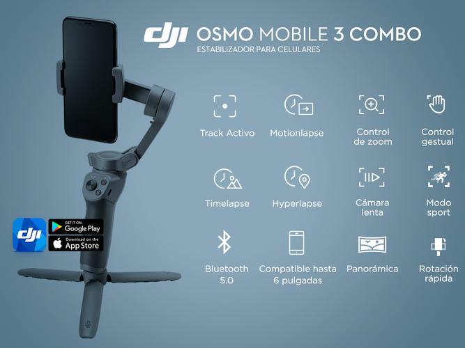 Estabilizador DJI Osmo Mobile 3 Videos Y Fotos Función Panorámica + Bolso - 1
