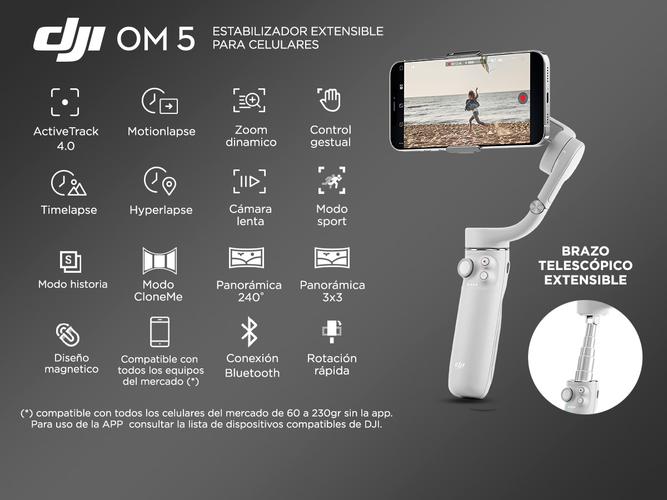 Estabilizador DJI Osmo Mobile 5 Videos Y Fotos Función Panorámica + Trípode Multisuperficie - 1