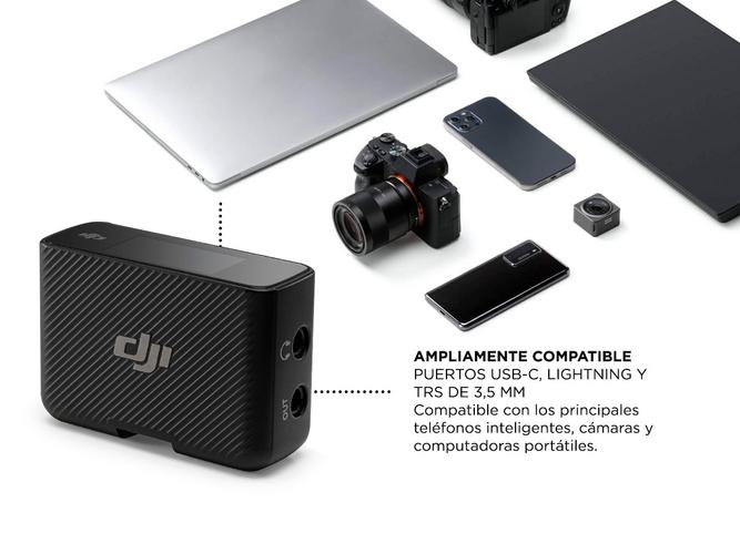 Sistema grabador de micrófono inalámbrico DJI Mic digital compacto 2,4 GHz - 5