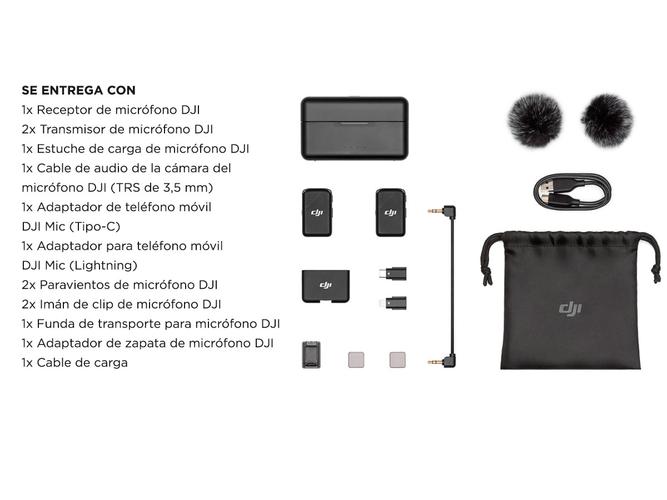 Sistema grabador de micrófono inalámbrico DJI Mic digital compacto 2,4 GHz - 6