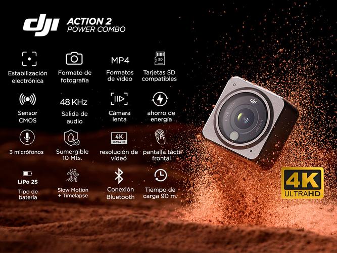 DJI Action 2 Power Combo Cámara Deportiva 4k 120 Fps  - 1
