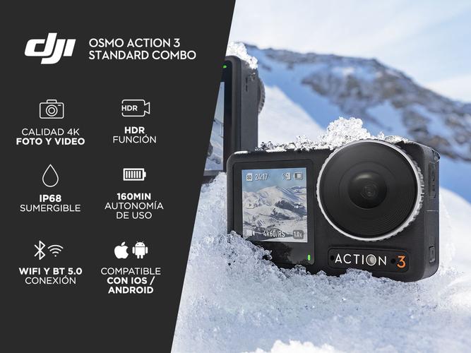 Cámara DJI Osmo Action 3 Standard Combo 4K IP68 Dual Screen - 1