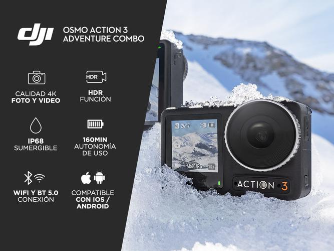 Cámara DJI Osmo Action 3 Adventure Combo 4K Dual Screen - 1