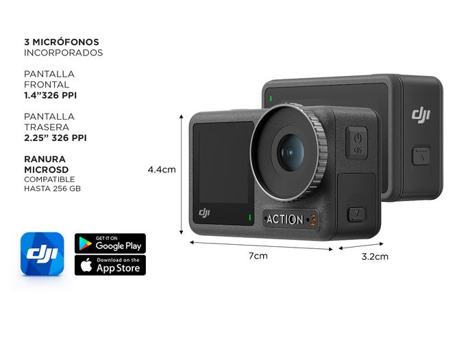 Cámara DJI Osmo Action 3 Adventure Combo 4K Dual Screen - 4
