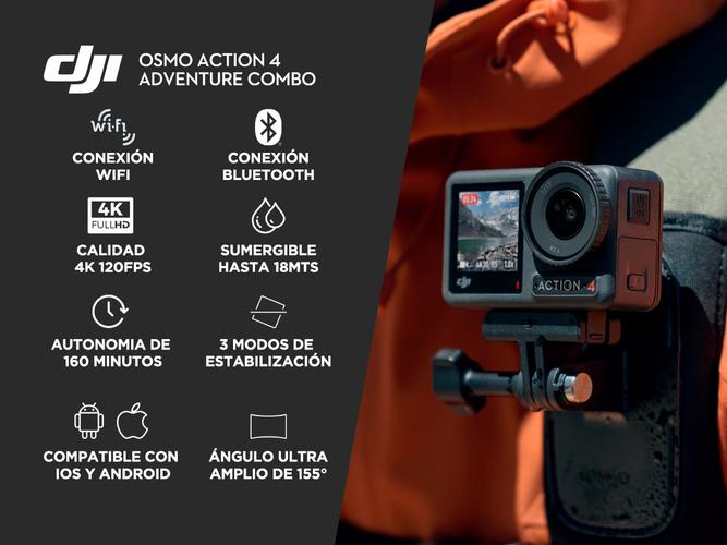 Cámara DJI Osmo Action 4 Adventure Combo 4K Dual Screen - 1