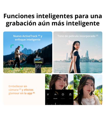 Cámara Osmo Pocket 4 DJI Combo Estándar, Cámara para Videovlogs de Bolsillo, 1