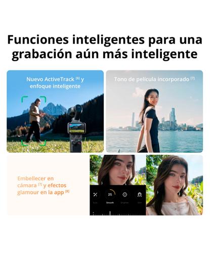 Cámara Osmo Pocket 4 DJI Combo Creadores, Cámara para Videovlogs de Bolsillo, 1
