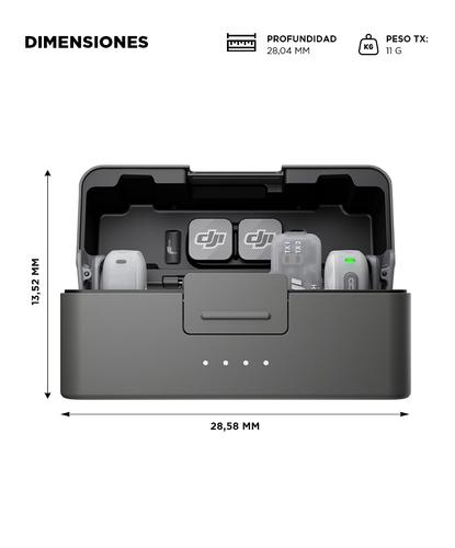 Micrófono Inalámbrico DJI Mic Mini 2 2 TX  1 RX Móvil  Estuche de Carga - 5
