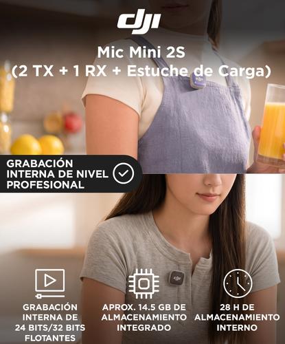Mic Mini 2S DJI (2 TX + 1 RX + Estuche De Carga), Cancelación De Ruido Con IA - 1