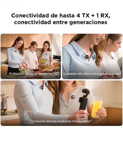 Mic Mini 2S DJI (1 TX + 1 RX Móvil Para Celulares USB-C + Estuche De Carga), Cancelación De Ruido Con IA - 2