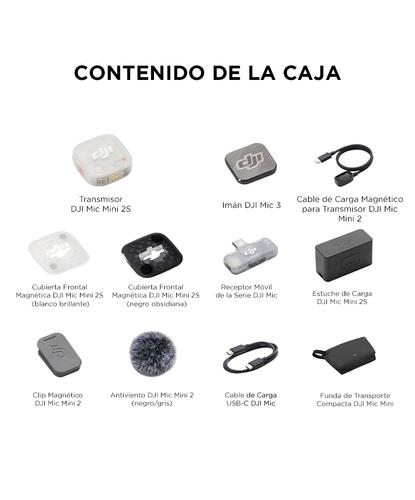 Mic Mini 2S DJI (1 TX + 1 RX Móvil Para Celulares USB-C + Estuche De Carga), Cancelación De Ruido Con IA - 6