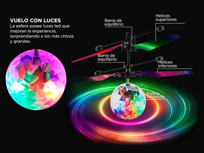 Esfera Voladora Gadnic Helicóptero Con Luces LED - 4