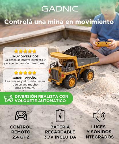 Camión Volquete Juguete Gadnic Vehículo Con Control Remoto Luces y Sonido - 1