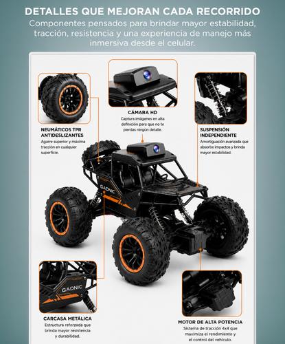 Auto Con Cámara HD Gadnic 4x4 A Control Remoto Y Conexión Celular - 4