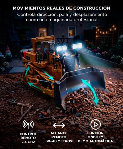 Bulldozer Gadnic Excavadora Pala Móvil Con Control Remoto Luces Y Sonido Camión Vehículo Juguete Para Niños - 2
