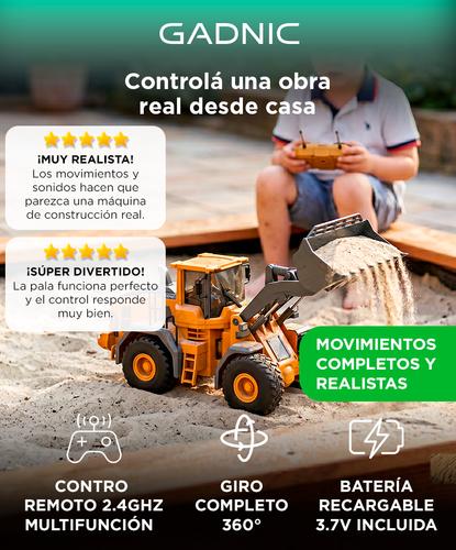 Bulldozer Camión Con Pala Excavadora Gadnic Control Remoto Con Luces Y Sonido Para Niños - 1