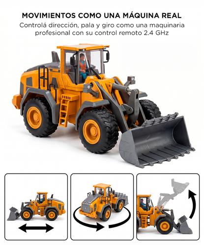 Bulldozer Camión Con Pala Excavadora Gadnic Control Remoto Con Luces Y Sonido Para Niños - 2