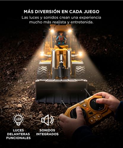 Bulldozer Camión Con Pala Excavadora Gadnic Control Remoto Con Luces Y Sonido Para Niños - 3