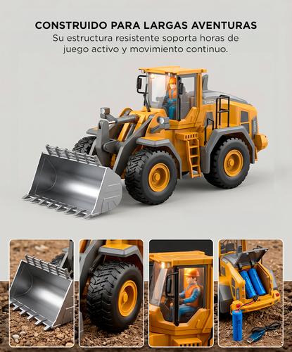 Bulldozer Camión Con Pala Excavadora Gadnic Control Remoto Con Luces Y Sonido Para Niños - 4