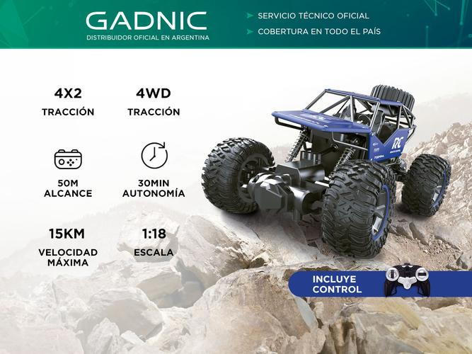 Auto A Control Remoto Gadnic 2WD18 4x2 Todo Terreno 15km/h 30mt - 1