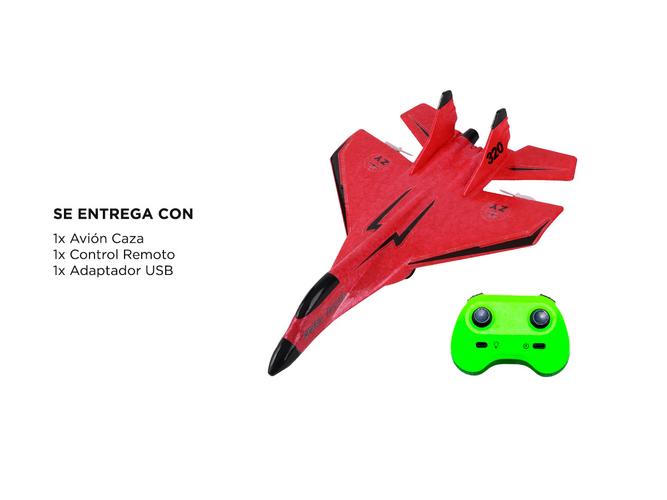Avión Caza A Control Remoto Gadnic Carga Usb  - 4