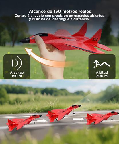 Avión Caza A Control Remoto Gadnic Carga Usb  - 2